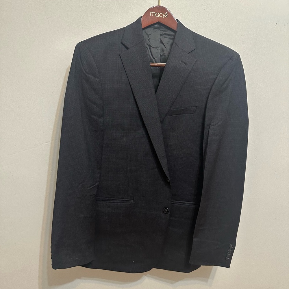 Calvin Klein Black Suit with Notch Lapels